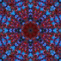 Colorful symmetrical pattern for textile, ceramic tiles and design