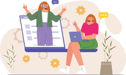 Virtual Assistant Illustration