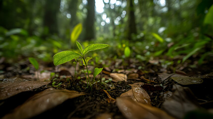 New Life Sprouting in the Rainforest