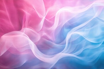 Fototapeta premium Vibrant transformation of geometric shapes against a pink and blue canvas