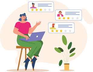 Customer Review Illustration