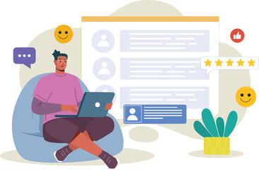 Customer Review Illustration