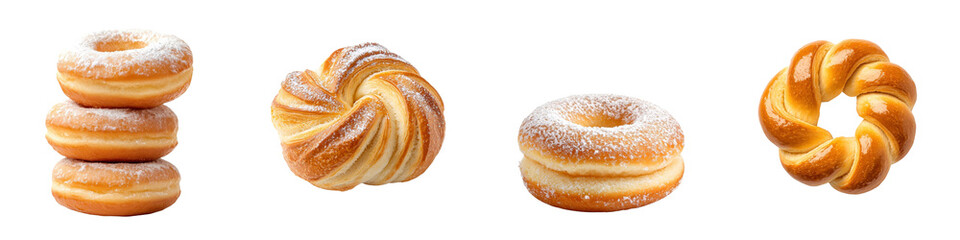 Fototapeta premium Roscón, isolated on white background.