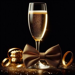 Flutte de champagne du nouvel an