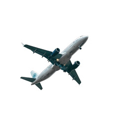 Obraz premium Airplane on the sky on transparent background pnd