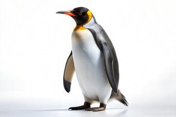 penguin on white
