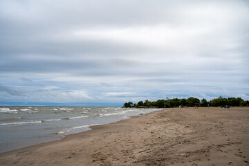 View of Scarborough Bluffs Beach in Toronto.