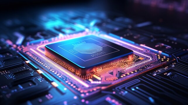 Glowing chip inside a smartphone showcasing the advanced processing power and capabilities of modern mobile device technology