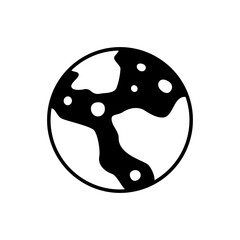 Space Creative Element Icon Design - Luxury Vector Line Art Illustration