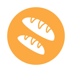 Sausage vector gylph Circle Icon. Eps 10 file