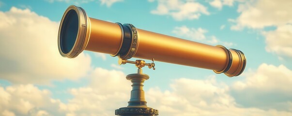 Vision telescope theme 3D render Complementary Color Scheme