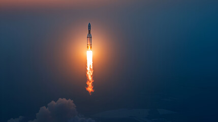 Rocket Launch with Space Exploration and National Defense