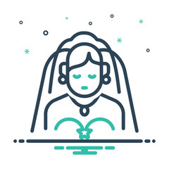 Mix icon for bride