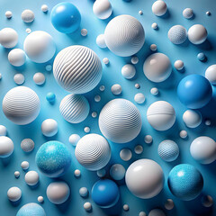 Elegant 3D Abstract Background in Blue and White Color Scheme