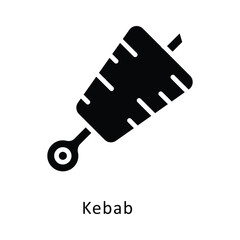 Kebab vector gylph Icon. Eps 10 file