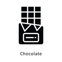 Chocolate vector gylph Icon. Eps 10 file