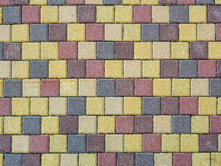 Pathway from paving slabs stone