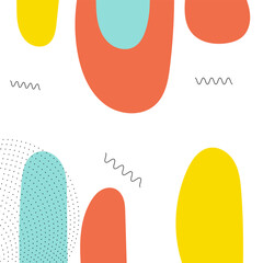 Pop art background with wave pattern. Vector splash overlay geometric design with trendy Memphis style