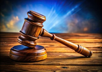 Gavel Auction Hammer: Law, Justice, Court, Authority, Bidding, Symbol, Wooden Judge Hammer, Legal Concept Photography