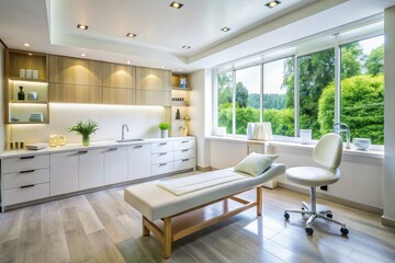 Dermatological Clinic Interior Design: Modern Spa Skin Treatment Room Architecture Photography