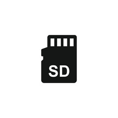 Micro SD icon template vector illustration