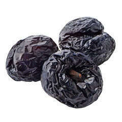 Dried plums isolated on white background png
