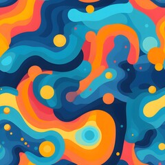 Vibrant abstract art swirls digital canvas colorful patterns artistic environment creative perspective visual expression