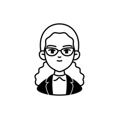 Career Avatar Character Icon Design - Luxury Vector Line Art Illustration