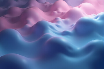 Obraz premium A dreamy, 3D landscape of soft pink and purple hues,
