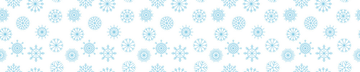 Vector snow decoration. Falling snowflakes ornament. Light snowflakes, snow storm, winter, snowfall eps. Christmas seamless pattern.