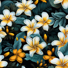 Fototapeta premium Flower and Plants, Frangipani Graphic Design Elements