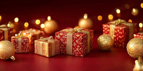 A collection of elegant Christmas gifts awaiting the joyous unwrapping