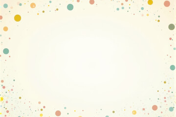 A colorful and playful background with a frame of patterned  in various geometric shape and  colors.