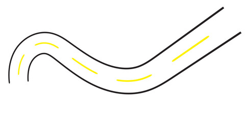 road icon symbol vector logo element. Map, navigation, direction and travel