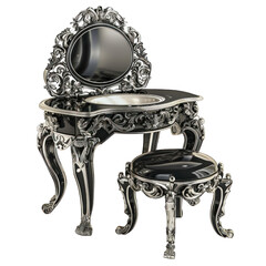 Glamorous Vanity Seat isolated on white background png