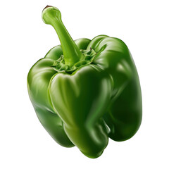 half green pepper on transparent png