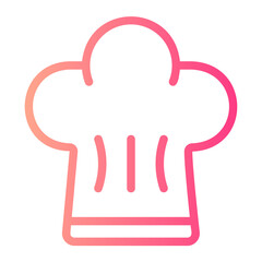 chef hat gradient icon