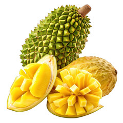 jackfruit isolated on transparent png