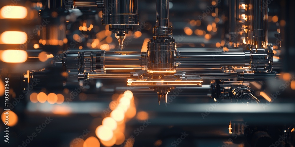 Leinwandbilder a network of connected digital devices illustrating the economic influence of automation in industri