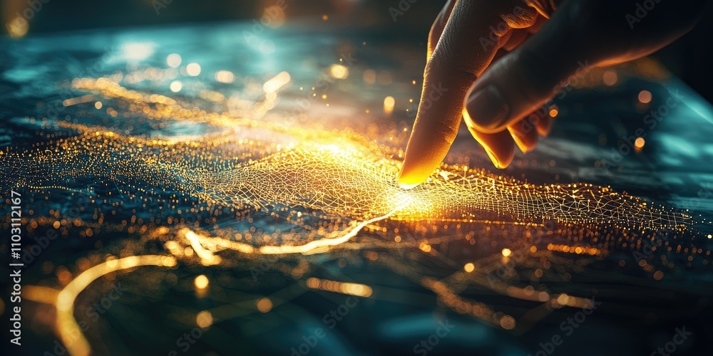 Leinwandbilder visualize a person mapping out a digital roadmap to achieve strategic goals in digital transformatio