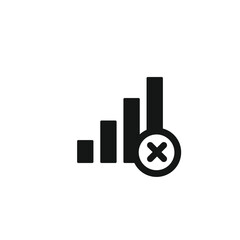 No signal icon template vector illustration