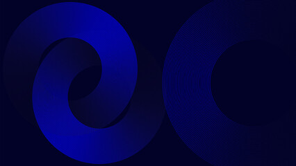 Abstract Blue Concentric Circles on Dark Background – Minimalist Geometric Art for Modern Tech, Web Design, and Digital Projects