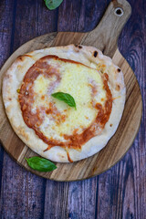  Home made italian pizza Pizza Mortadella and pistachios with buffalo mozzarella