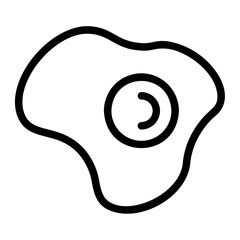 fried egg line icon