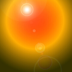 Digital illustration - concept - Orange  background with spotlight.