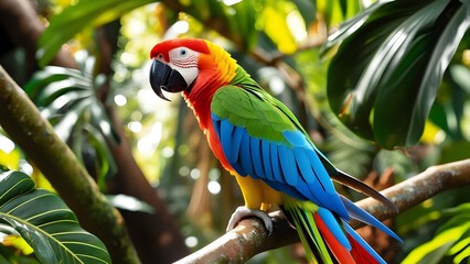 Obraz premium blue and yellow macaw ara ararauna