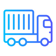 cargo truck gradient icon