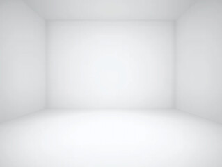 Empty white room studio background providing space for product display