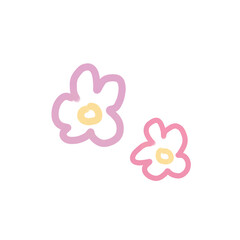 flower on white background