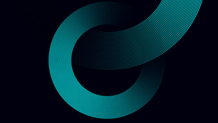 Abstract Dark Teal Circular Line Pattern Background for Modern Digital Art and Futuristic Graphic Design